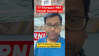 IIT Kharagpur MBA 202426 VGSoM Shortlist out  Join Interview Course azucationorg 9905050159 [upl. by Igiul344]