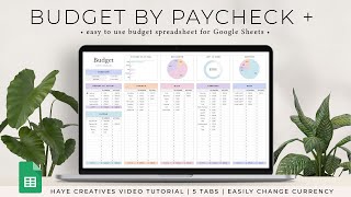 Budget By Paycheck  Spreadsheet [upl. by Hachmann241]