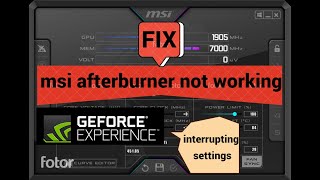 msi afterburner not working  msi afterburner settings not being applied fix [upl. by Heise]