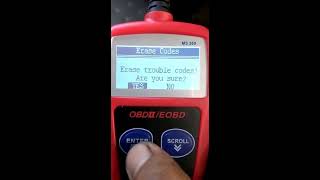 Diagnostic Car Scanner MS309 on Nissan Xtrail ECU Clear DTC [upl. by Adrian353]