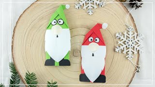 Weihnachtswichtel aus Papier basteln  DIY Weihnachtsdeko [upl. by Wittenburg]