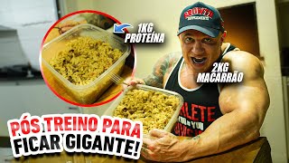 PÓS TREINO PARA FICAR MONSTRO  MACARRÃO ANABÓLICO DO FABIO GIGA  3KG DE COMIDA [upl. by Henig469]