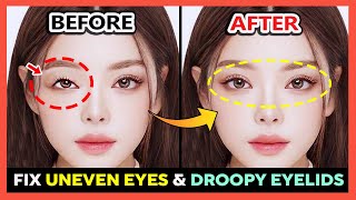 ✨ EXERCISE FIX ASYMMETRICAL EYES  Fix Uneven Eyes Lift Droopy Eyelids Make your Eyes Symmetrical [upl. by Nitsugua]