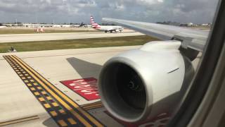 POWERFUL American Airlines Boeing 777223ER Takeoff from Miami [upl. by Ednalrim]