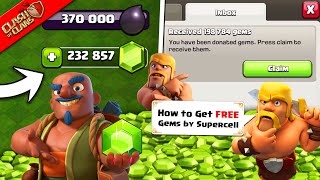 5 WAYS How to Get FREE GEMS Donated by Supercell in Clash of Clans 2024 [upl. by Rimma]