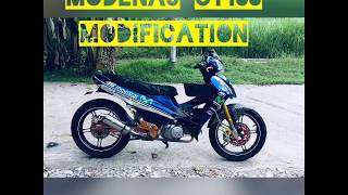 review MODENAS CT100 modification tayar besar [upl. by Aliled277]