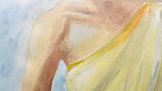 Woman figurative painting gouacheportrait painting trending viralvideo [upl. by Eirac778]