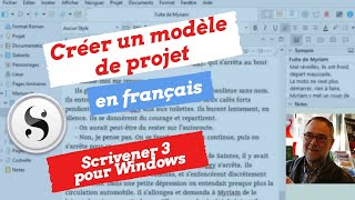 Créer un modèle de projet en français dans Scrivener pour Windows [upl. by Artemisa]