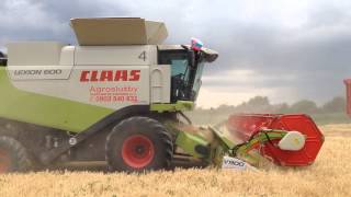 Claas Lexion 600  Agrosluzby Transwater Slovakia GoPro HD [upl. by Drofhsa]