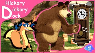 Hickory Dickory Dock With Lyrics  Cartoon Animation  Nursery Rhymes amp Kids Songs [upl. by Arateehc525]