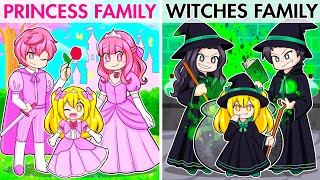 The Squad Gets ADOPTED By PRINCESS vs WITCH Family In Roblox Brookhaven RP [upl. by Nordna98]