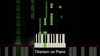 Learn to play TITANIUM on PIANO piano midi music easy synthesia [upl. by Roleat]