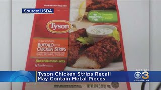 Check Your Freezer Tyson Recalls Frozen Chicken Strips Because They May Contain Metal Pieces [upl. by Attenauqa708]