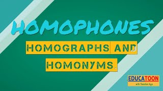 Homophones Homographs Homonyms [upl. by Olraced]