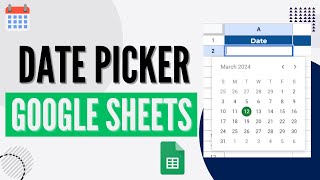 Add a Calendar Date Picker in Google Sheets Tutorial [upl. by Yddub791]