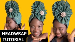 How To Tie Quick amp Easy HEADWRAP  TUTORIAL  Turban  Gele [upl. by Sgninnej627]