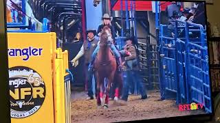 2023 NFR Barrel Racing Round 9 lisalockhart MAKES HISTORY [upl. by Eb]