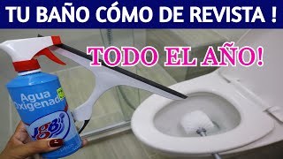 Cómo DESINFECTAR y LIMPIAR tu BAÑO fácil y rápido  RUTINA DE ASEO DIARIA Y EFECTIVA [upl. by Onahpets303]