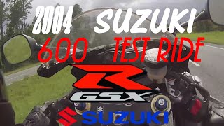 2004 gsxr 600 test ride [upl. by Firooc]