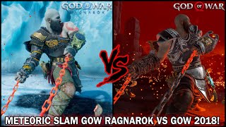 METEORIC SLAM GOD OF WAR RAGNAROK VS GOD OF WAR 2018 [upl. by Ahsinom]