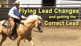 Flying Lead Changes  Getting the Correct lead  Reining Horse Training  Western Riding [upl. by Savvas]