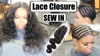 Lace Closure Sew In with THE NEW 2x6 LACE Closure  Wiggins Hair [upl. by Aenit917]