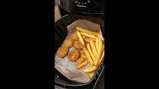 How to make Fries and Kebab  Cutlet using Air Fryer w Parchment Paper [upl. by Perretta]