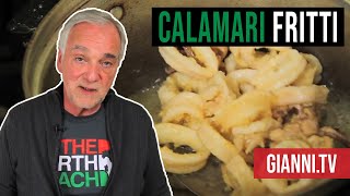 Italian Fried Calamari Calamari Fritti Italian Recipe  Giannis North Beach [upl. by Dituri]