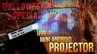 CHEAP 300 INCH PORTABLE MINI PROJECTOR H96P Android Projector Review [upl. by Allebasi879]