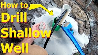 Easy SHALLOW WELL DRILLING Howto DiY drill 25 ft shallow well [upl. by Leamse]