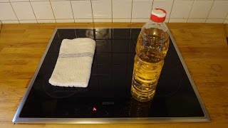 Limpiar la vitrocerámica en sólo 1 minuto con vinagre Clean the hob in just 1 minute with vinegar [upl. by Tammara]