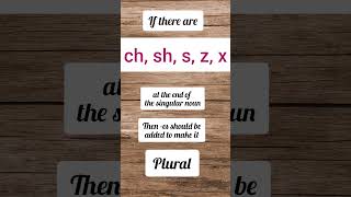 Singular Noun to Plural Noun  Rules  es  cynthiaslanguageworld [upl. by Sleinad22]