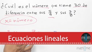 Ecuaciones de primer grado con fracciones│problema 2 [upl. by Iharas465]