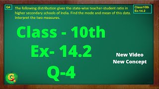 Ex 142 Q4 Class10  Statistics  Class10 Math  Class10 Ex 142 Q4  Green Board Classes [upl. by Godden]