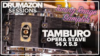 Tamburo 14 x 55 Opera Series Stave Snare Drum Audio Demo By Drumazon feat Rocky Morris [upl. by Akirat]