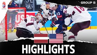 Highlights  Latvia vs USA  2024 MensWorlds [upl. by Akimahs]