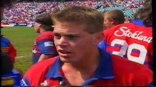 Brett Kimmorley 19 Years Old Interview 1995 Newcastle Knights Reserve Grade Grand Final [upl. by Hornstein]