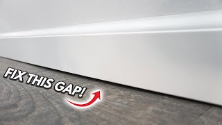 How To Fix Gaps Between Baseboard And Floor For Perfect Fit DIY Step By Step Tutorial For Beginners [upl. by Barlow]