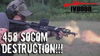 Full Auto 458 SOCOM Destruction [upl. by Charity]