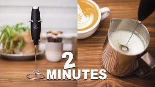 How To Make Latte Art with Handheld Frother  2 MINUTES VIDEO TUTORIAL [upl. by Adabel980]