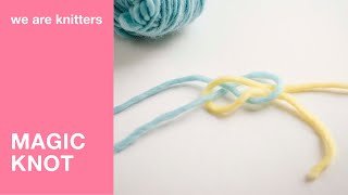 Knitting tutorial  How to join yarn with an invisible magic knot  WAK [upl. by Asil937]