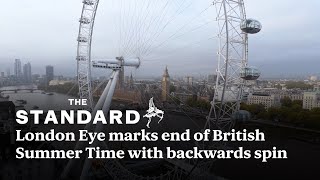 London Eye to take rare backwards spin to mark the end of British Summer Time [upl. by Mussman]