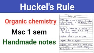 Huckel rule  organic chemistry  msc 1 sem [upl. by Aikemat]