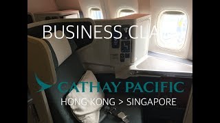 20 Cathay Pacific  Business Class  CX739  HONG KONGSINGAPORE  Flight Review [upl. by Parsons]