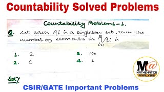 Countability  Countable and Uncountable  Cardinality  problem 1 [upl. by Mafala465]