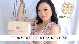 TORY BURCH Small Kira Chevron Convertible Shoulder Bag Review [upl. by Mouldon]