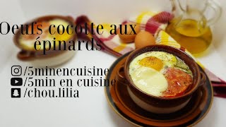 Oeufs cocotte aux épinards [upl. by Gregoire347]