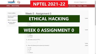 NPTEL Ethical hacking Week 0 Assignment 0 solutions  DS308 [upl. by Ryun295]