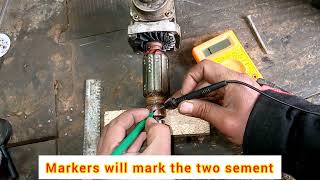 how to fix broken armature sparking armature repair  solve armature commutator connection [upl. by Rebekkah]