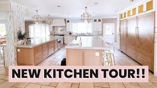 PART 1 New Kitchen Tour MASSIVE kitchen remodel TRANSFORMATION for a family of 10  Jordan Page [upl. by Atinwahs]